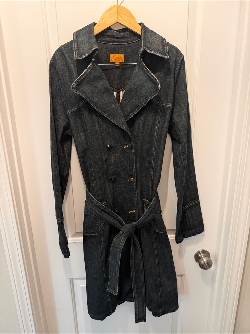 James Jeans Vintage Y2K Dark Indigo Trench Jacket